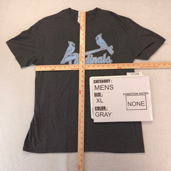 Fanatics MLB St Louis Cardinals College Baseball Shirt Mens Size XL Gray - Picture 5 of 9